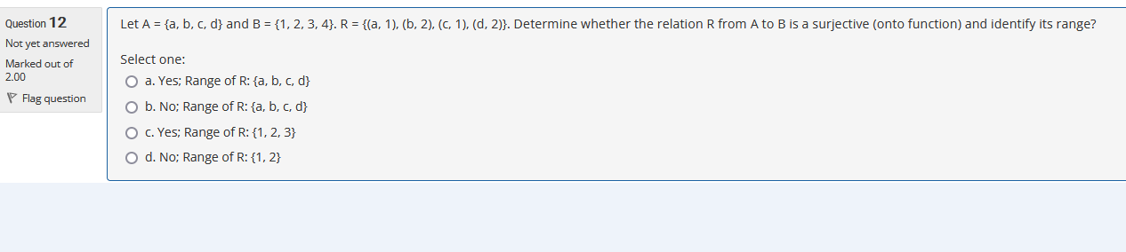 Solved Let A = {a, B, C, D) And B = {1, 2, 3, 4). R = {(a, | Chegg.com