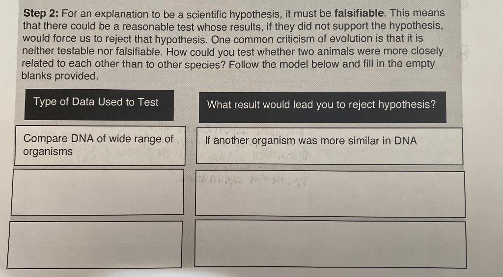 formulate and explain a testable hypothesis using correct scientific reasoning