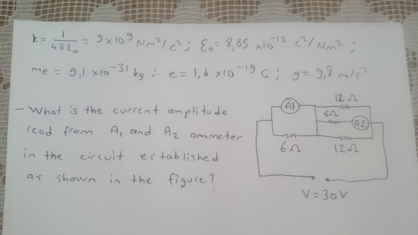 Solved K Chto C Nm2 9x109 Nm O 8 85 Xlo Me 9 1x Chegg Com