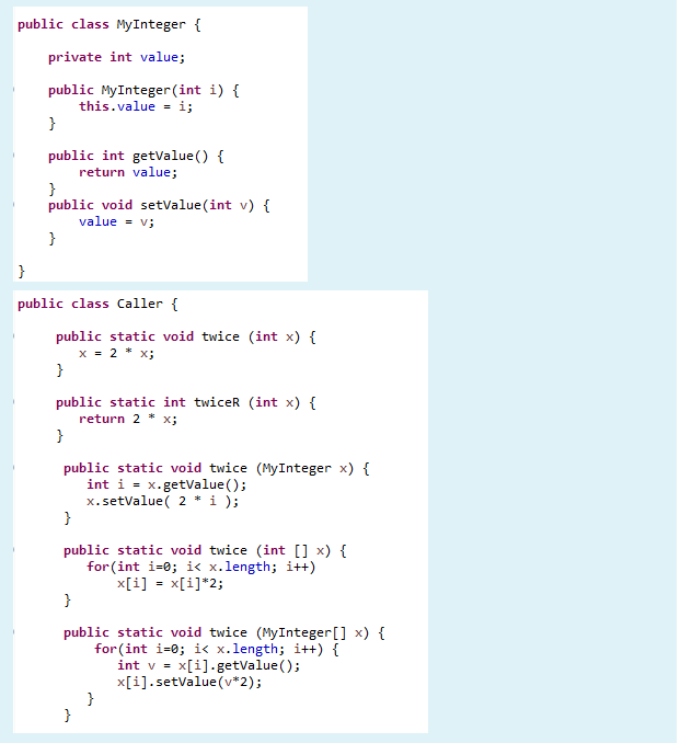 Solved public class MyInteger { private int value; public | Chegg.com