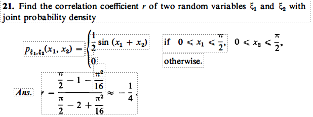 Solved 21. Find the correlation coefficient r of two random | Chegg.com
