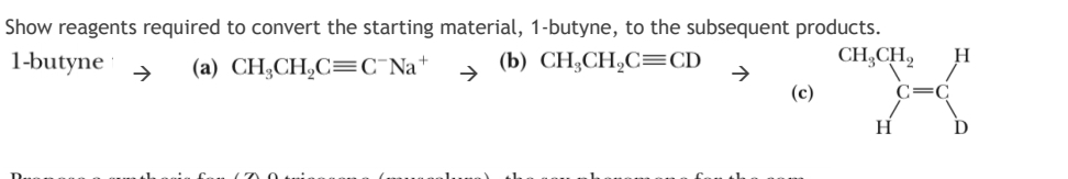 Solved Show reagents required to convert the starting | Chegg.com