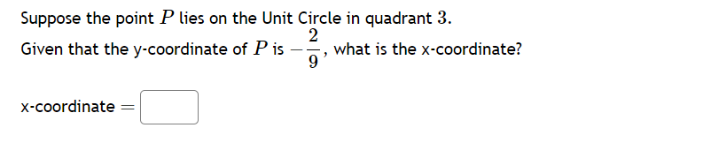Solved Suppose the point P ﻿lies on the Unit Circle in | Chegg.com
