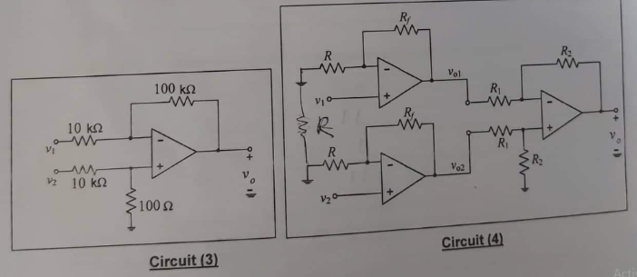 Solved Consider the op amp circuit shown in Circuit 4 . | Chegg.com