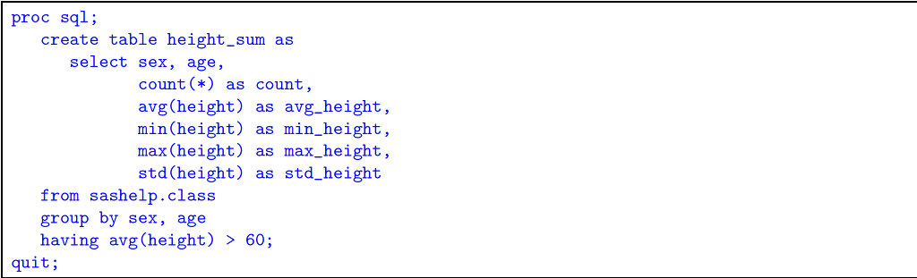 consider-the-following-sas-statements-in-proc-sql-chegg