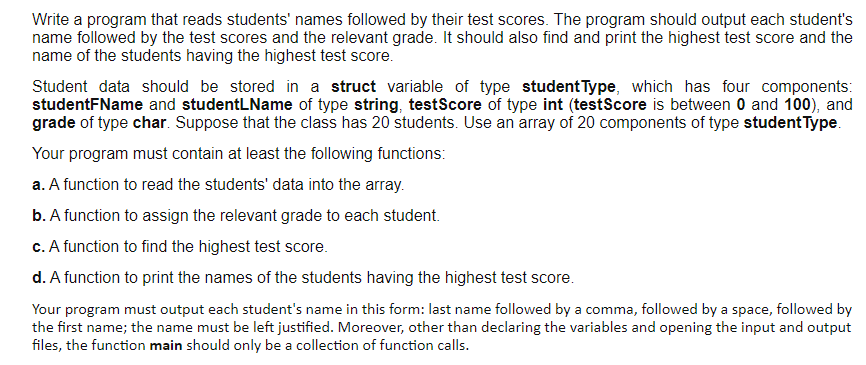 Solved Write a program that reads students' names followed | Chegg.com