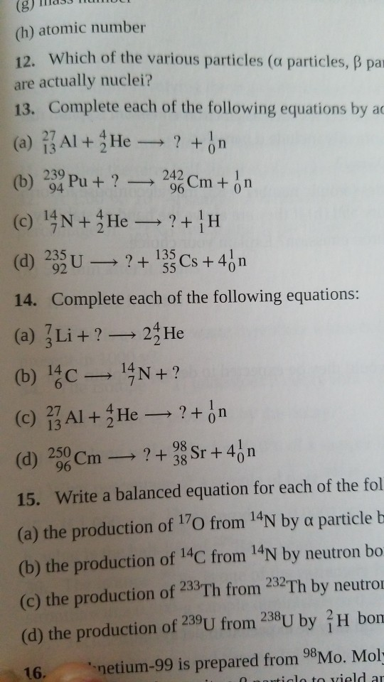 Solved (g) H3 TUMUL (h) atomic number 12. Which of the | Chegg.com