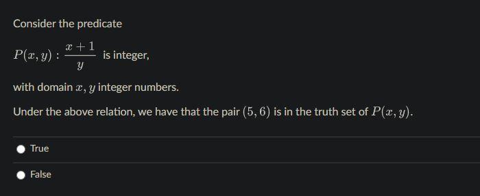 Solved Consider the predicate 2+1 P(x,y): is integer, Y with | Chegg.com