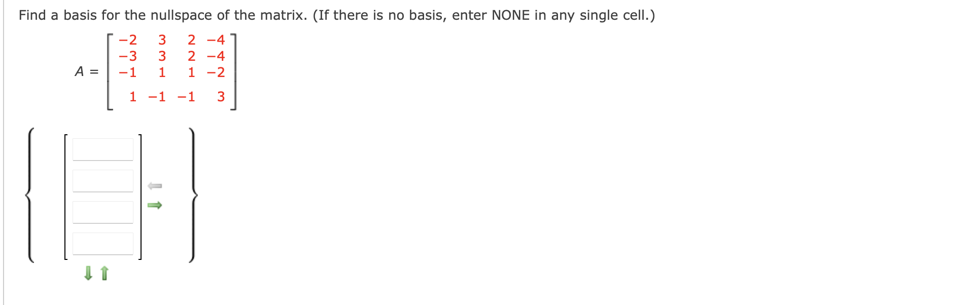 Solved Find a basis for the column space and the rank of the | Chegg.com