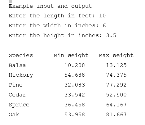 Solved Write a python program that will calculate the weight | Chegg.com