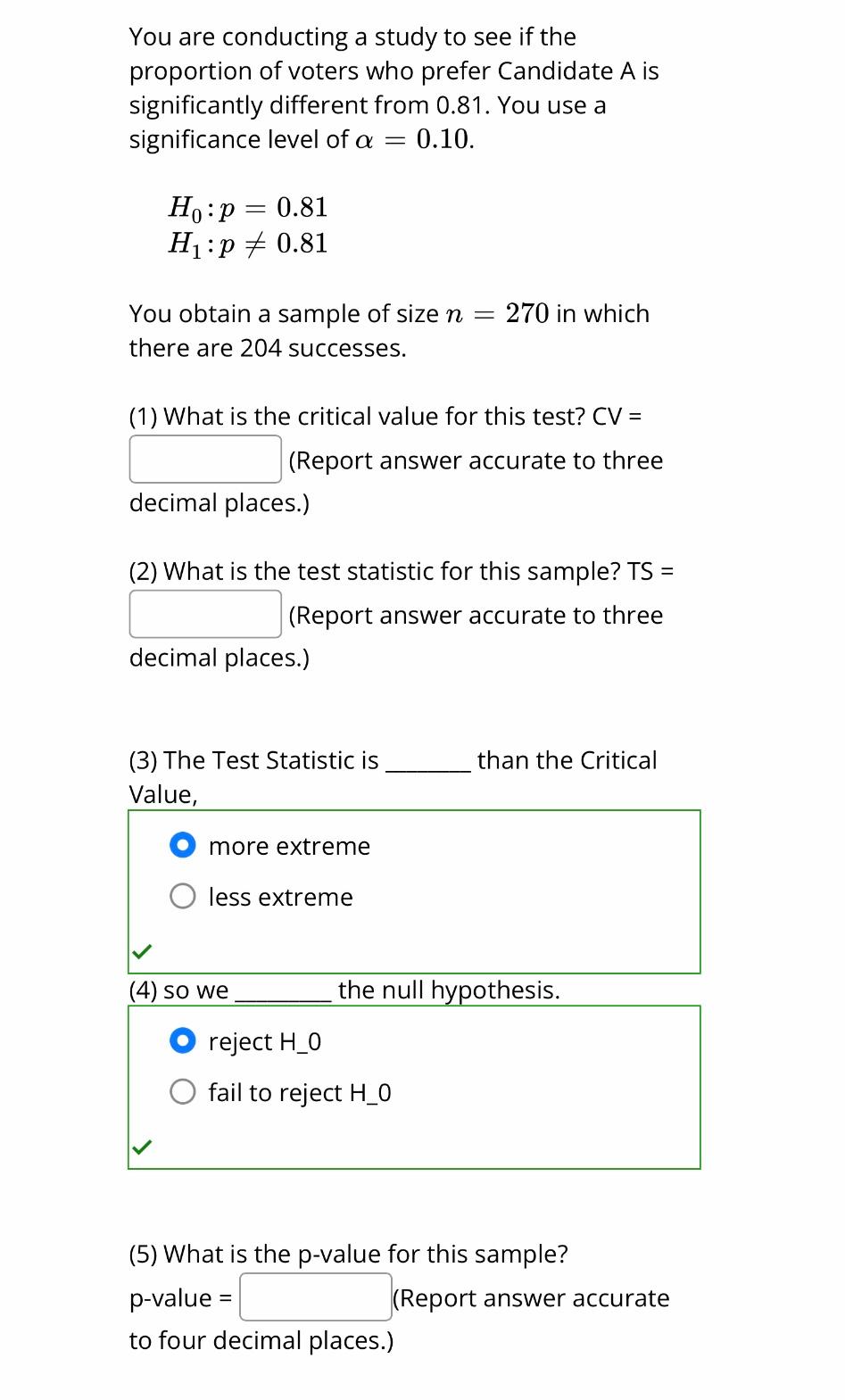 Solved You are conducting a study to see if the proportion | Chegg.com
