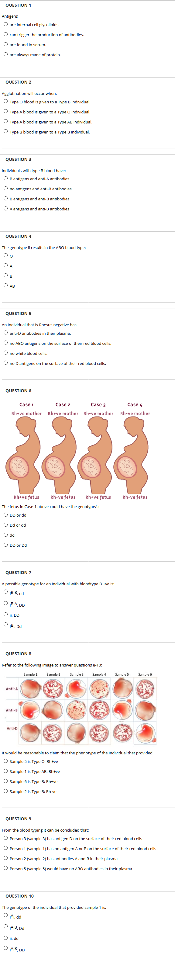 Solved QUESTION 1 Antigens O are internal cell glycolipids.