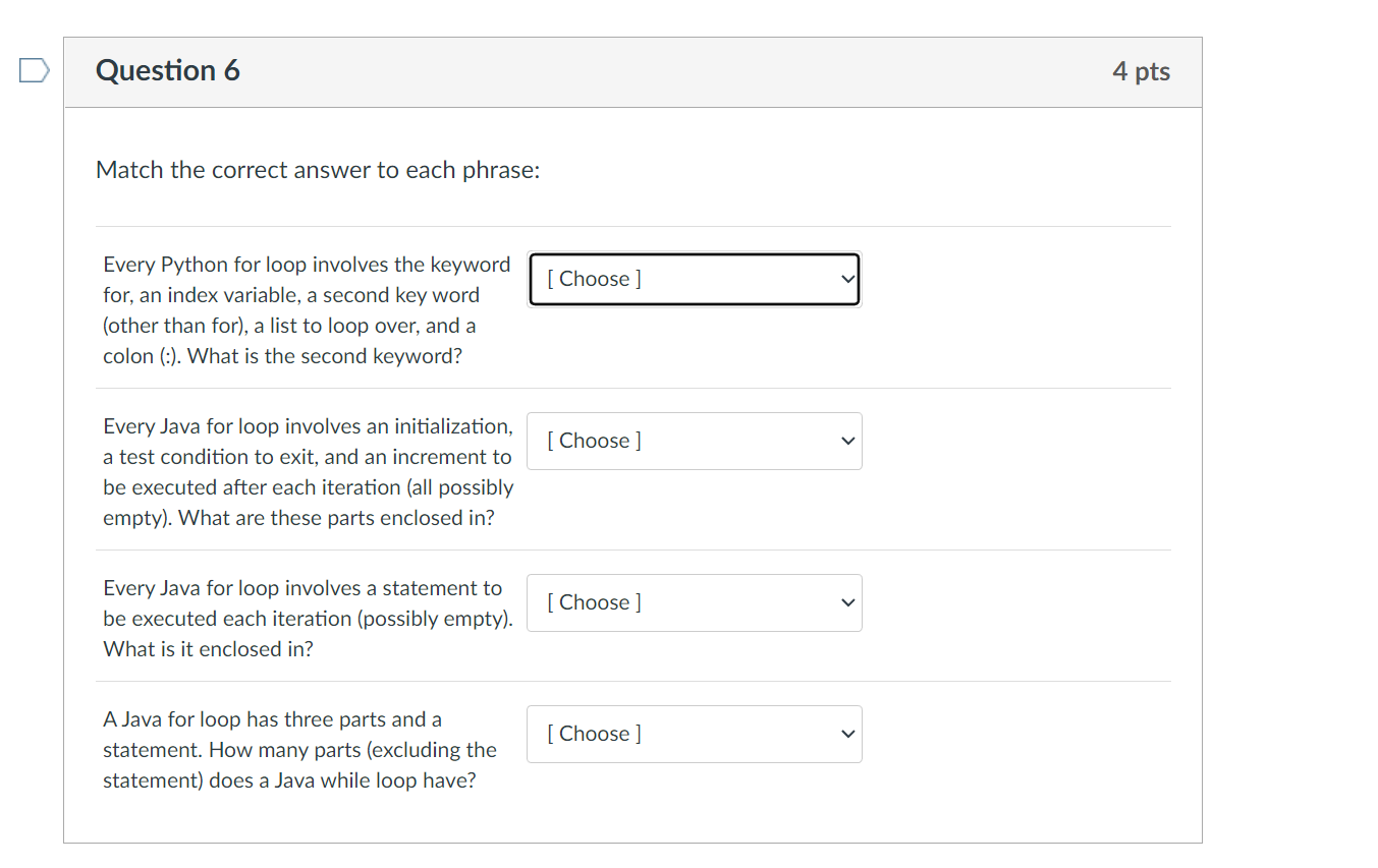 Solved Match the correct answer to each phrase: Every Python | Chegg.com