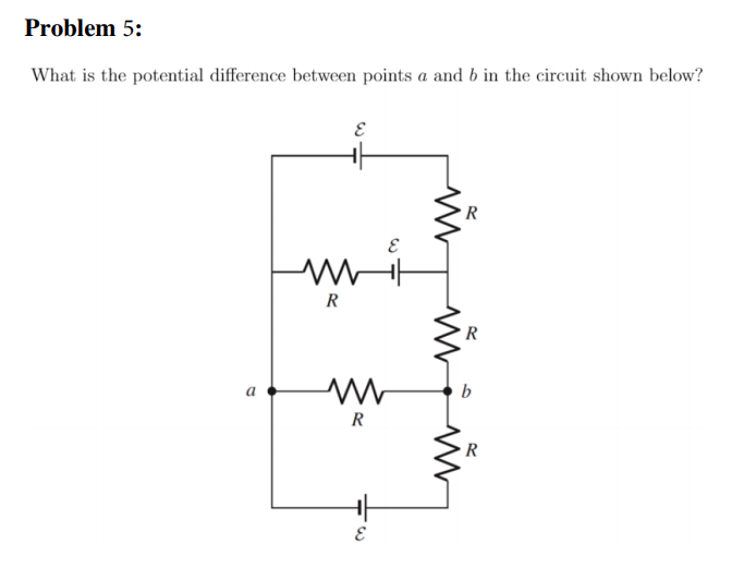 Solved Problem 5: What is the potential difference between | Chegg.com
