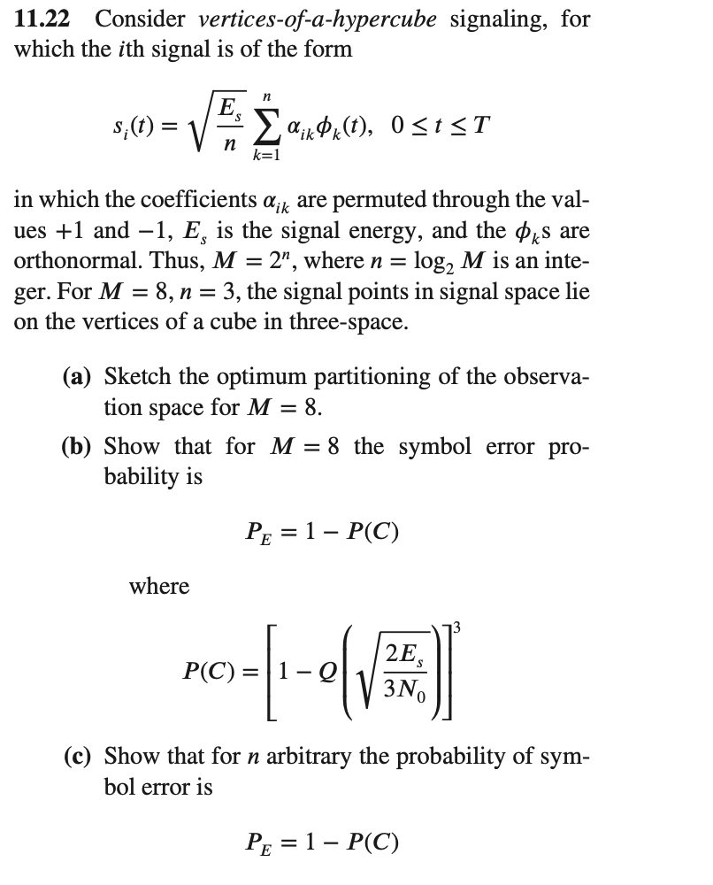 Solved 11 22 Consider Vertices Of A Hypercube Signaling Chegg Com