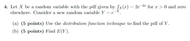 Solved Let x ﻿be a random variable with the pdf given by | Chegg.com