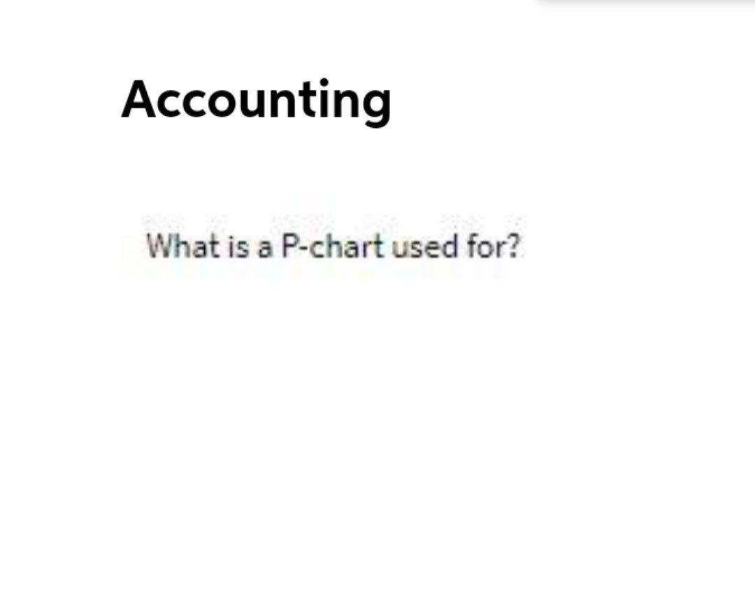 Solved Accounting What is a Pchart used for?