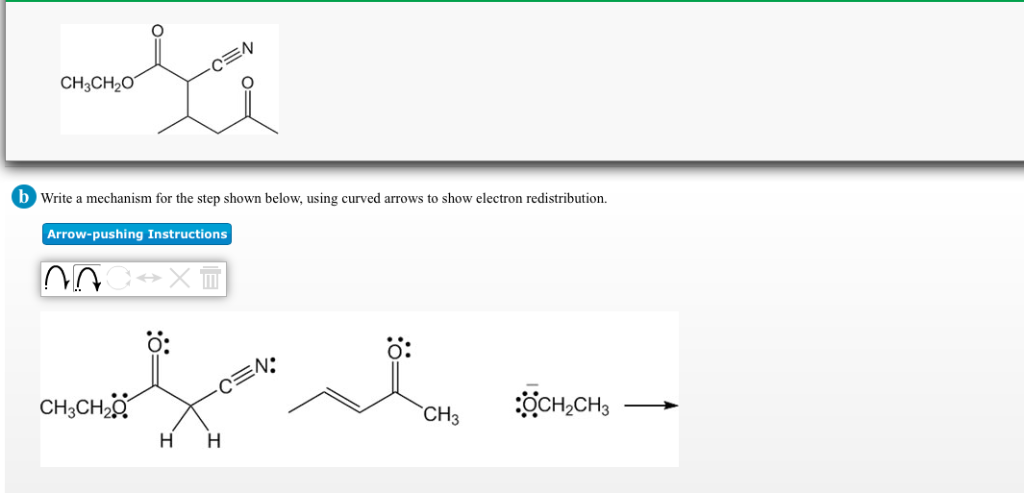 Solved CH3CH2O Write a mechanism for the step shown below, | Chegg.com