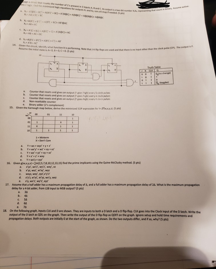 Solved sana circuit that counts the number of l's present in | Chegg.com