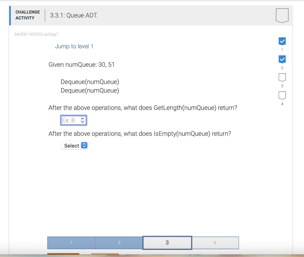 Solved CHALLENGE ACTIVITY 3.3.1: Queue ADT. | Chegg.com