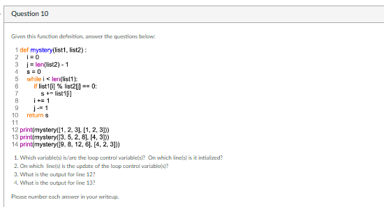 Solved Given this function definition, answer the questions | Chegg.com