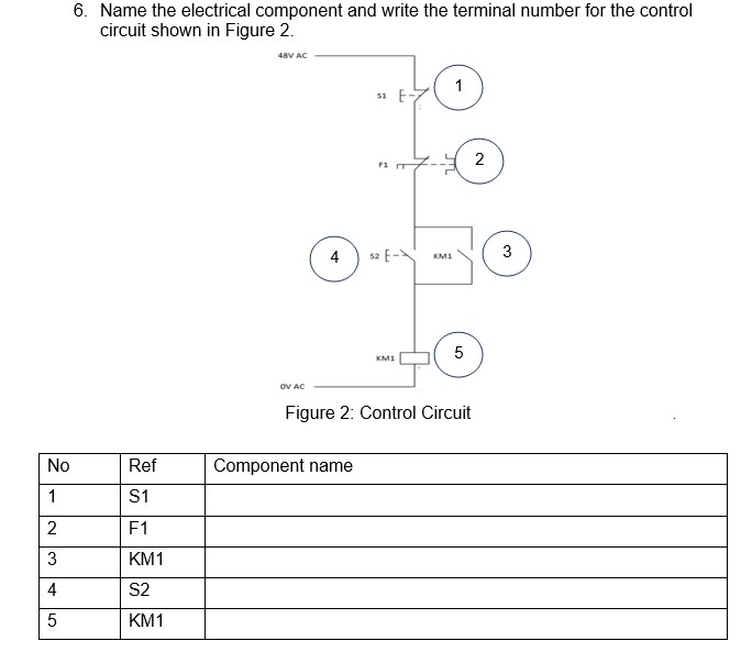 Solved Name the electrical component and write the terminal | Chegg.com