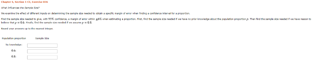 Solved Chapter 6 Section 1 CI Exercise 036 What Influen Chegg