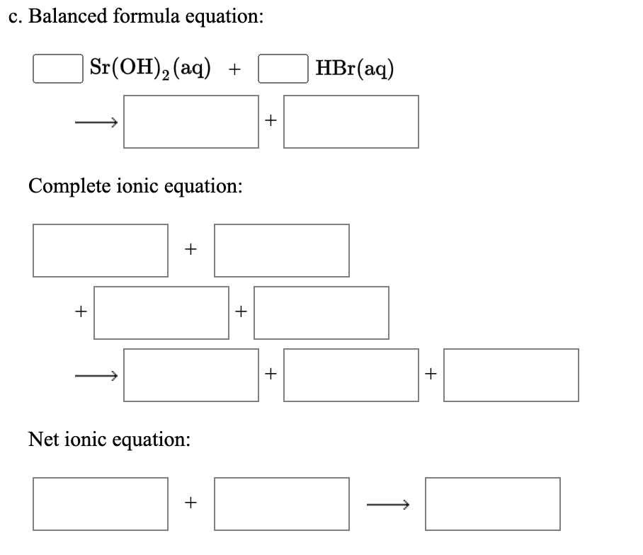 Solved Write The Balanced Formula Complete Ionic And Net