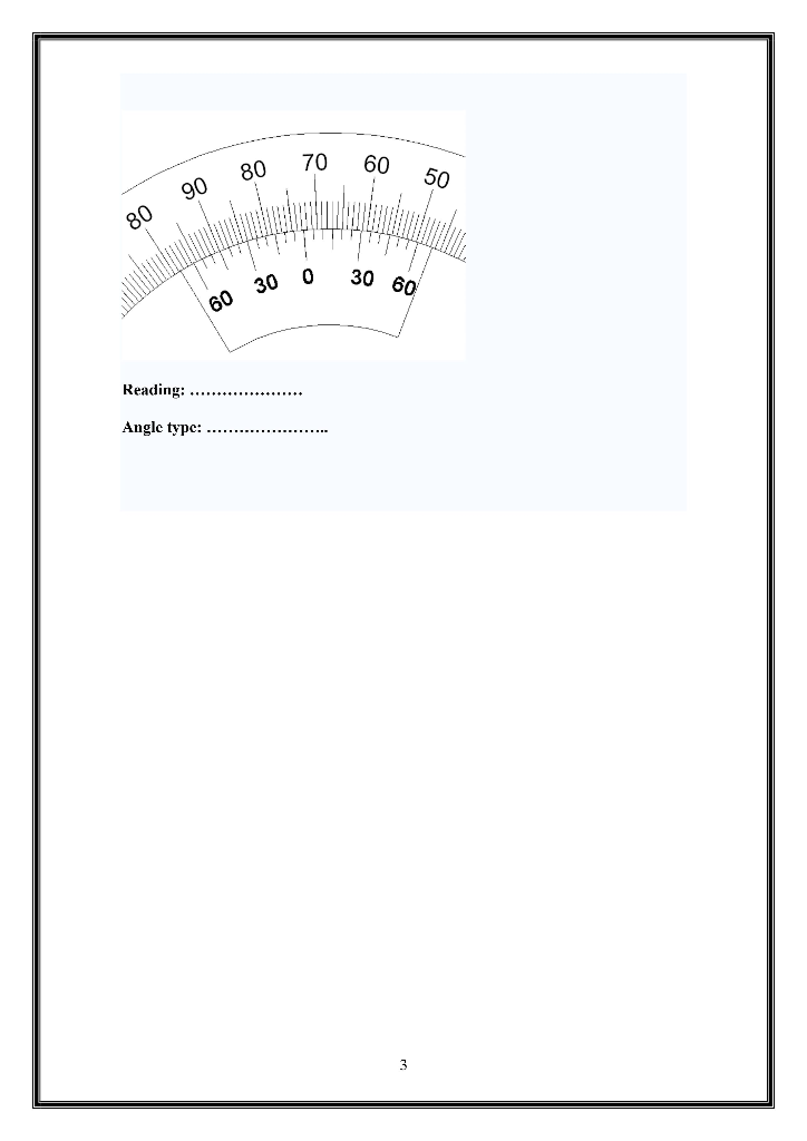 Solved L IILU ILLIED. 1 Explain how the bevel protractor