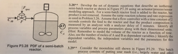 3.28** Develop The Set Of Dynamic Equations That 