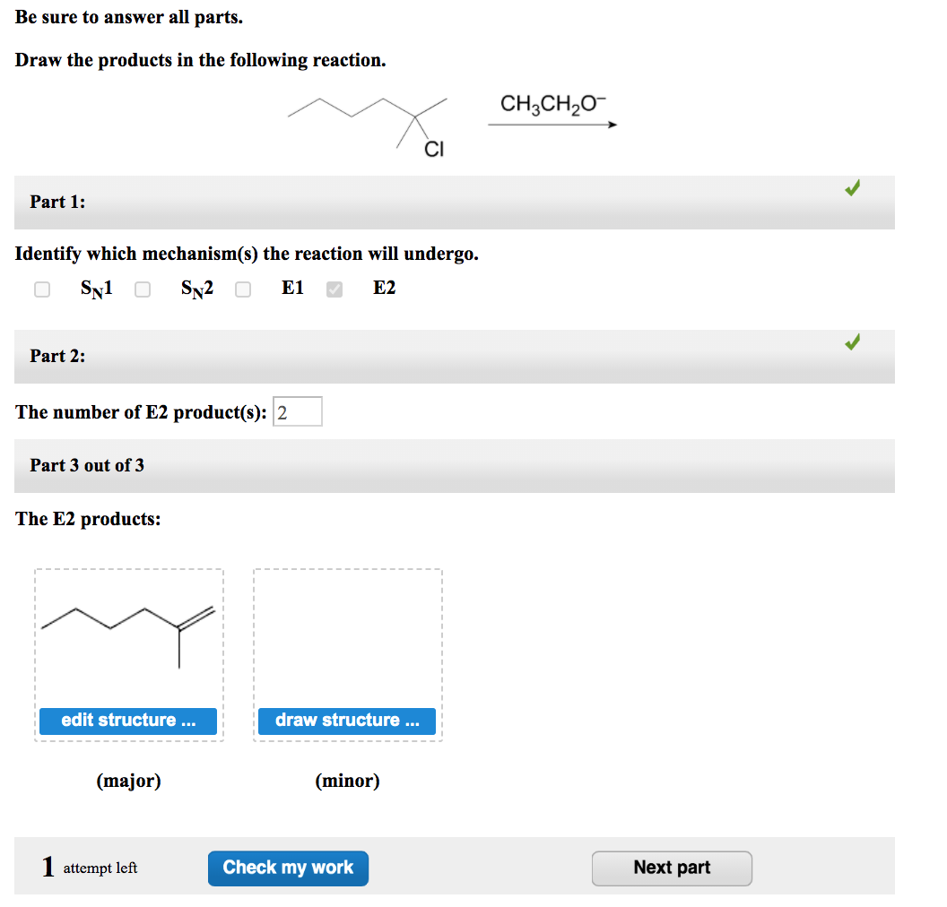 Solved Be sure to answer all parts. Draw the products in the | Chegg.com