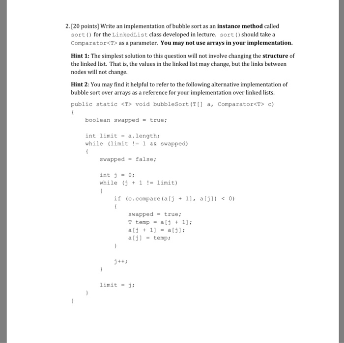 Solved java the linked list code is import | Chegg.com