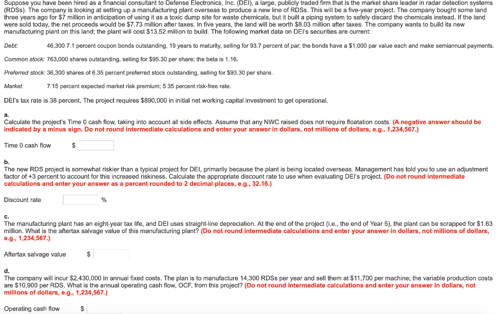 Solved Suppose you have been hired as a financial consultant