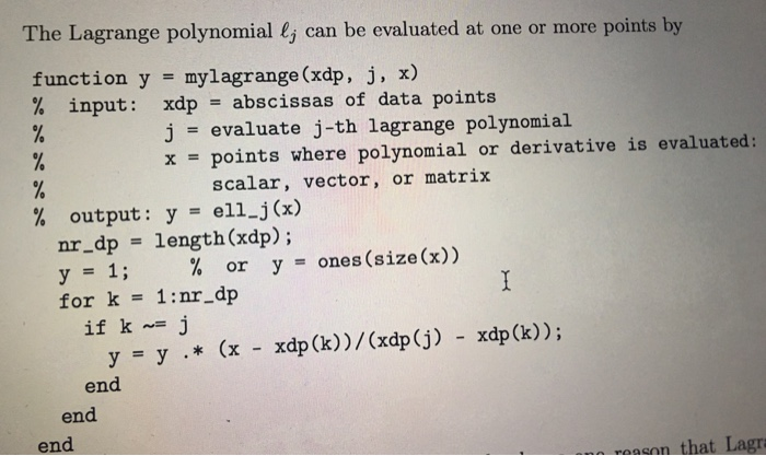 7) Use mylagrange in this problem. 1614 Chapter 12. | Chegg.com