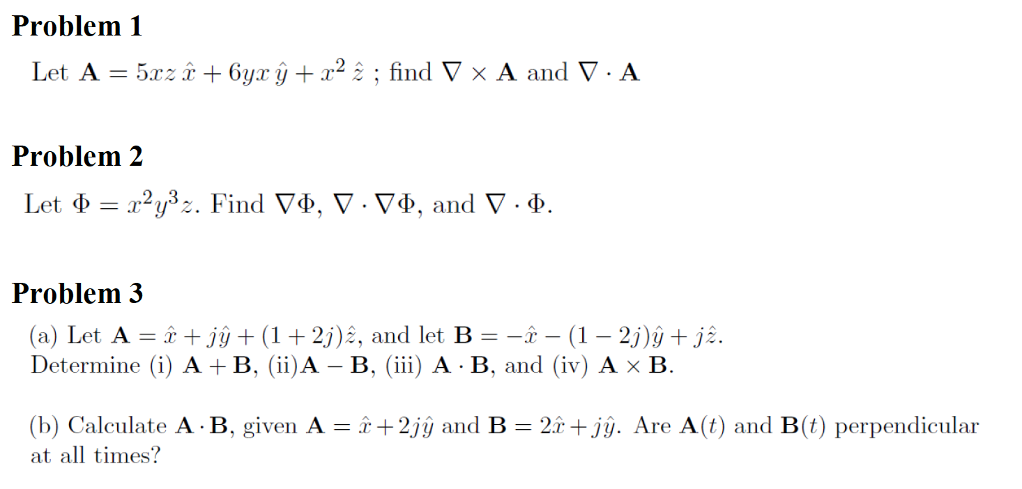 Solved Problem 1 Let A 5xz I 6yx U X2 A Find V X Chegg Com