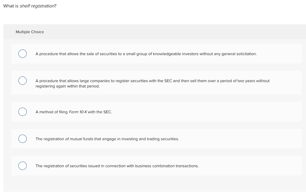 Solved Which one of the following forms is used when