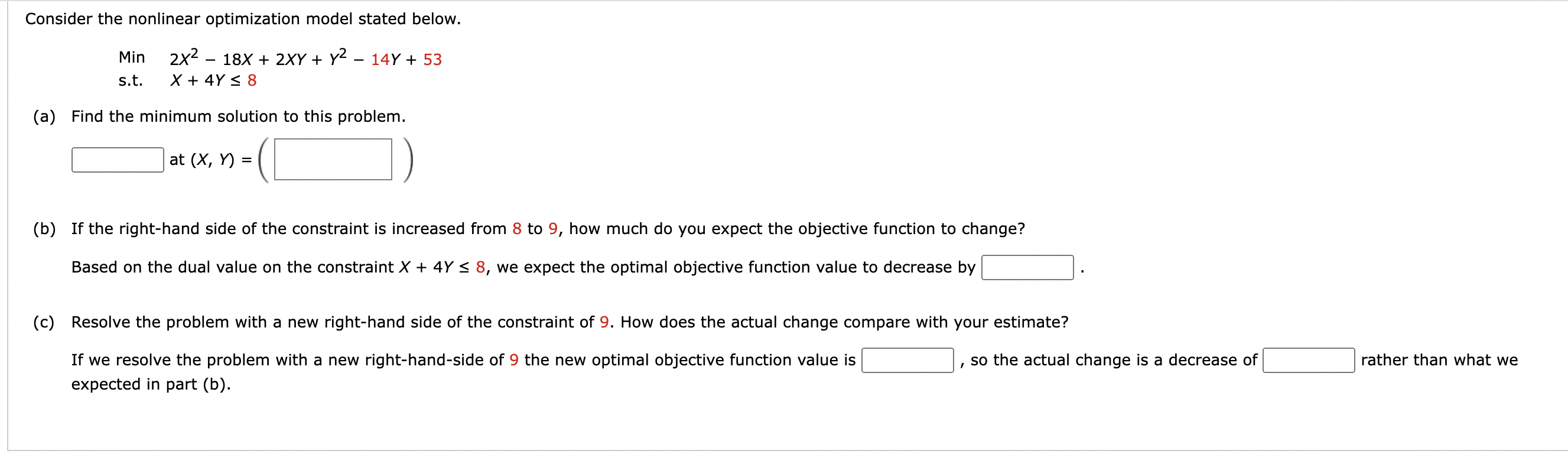 Solved Consider the nonlinear optimization model stated