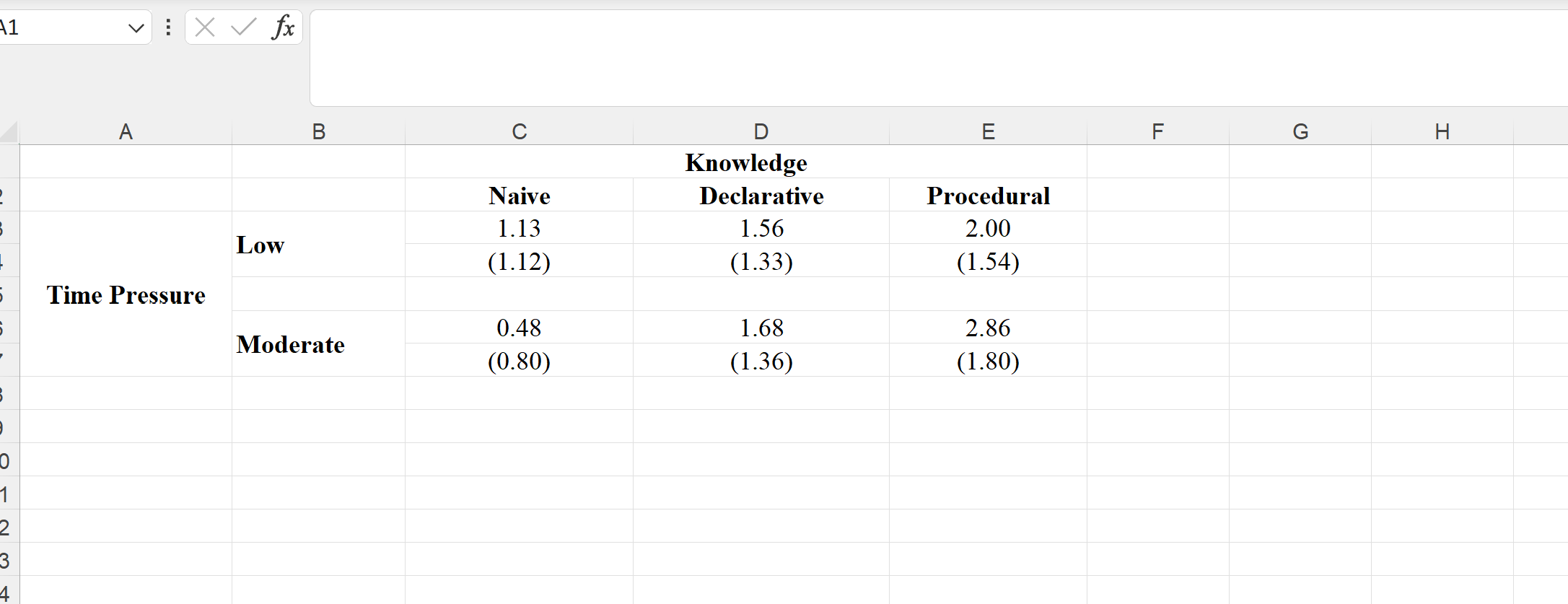 parentheses). Excel File data1333.xlsx
