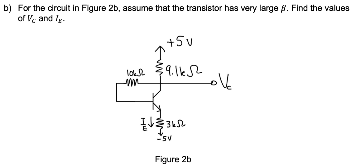 Solved B) For The Circuit In Figure 2b, Assume That The | Chegg.com