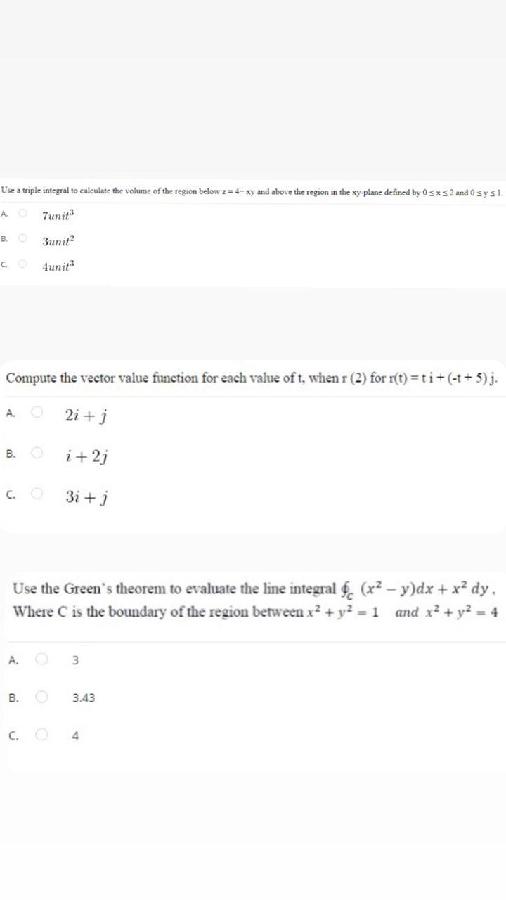 Solved D QUESTION 2. MARKS:7 Compute the vector value | Chegg.com