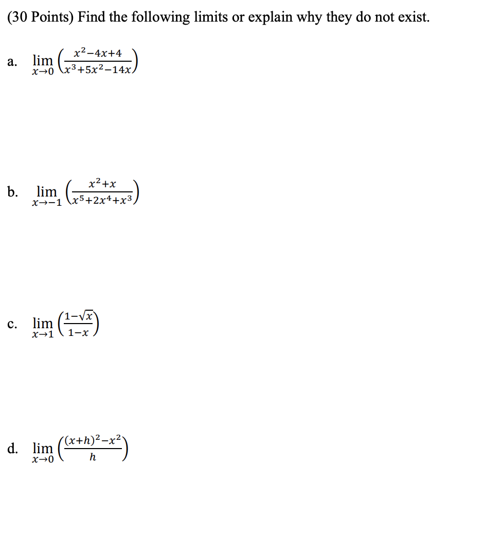 solved-30-points-find-the-following-limits-or-explain