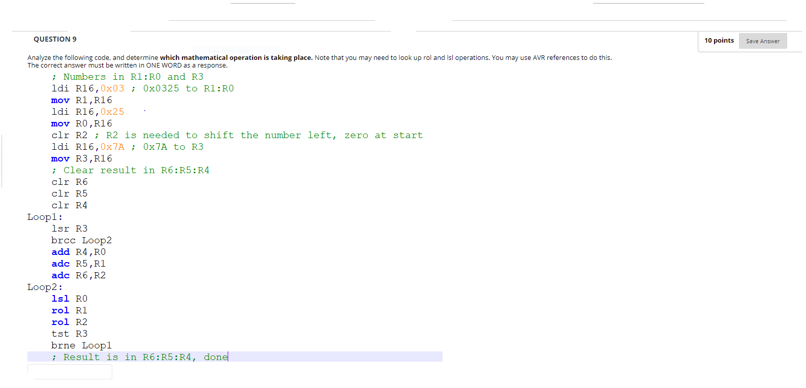 Solved QUESTION 9 10 points Save Answer Analyze the | Chegg.com