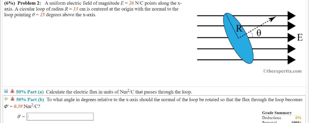 Solved 6 Problem 2 A Uniform Electric Field Of Magnit Chegg Com