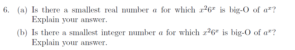 6-a-is-there-a-smallest-real-number-a-for-which-chegg