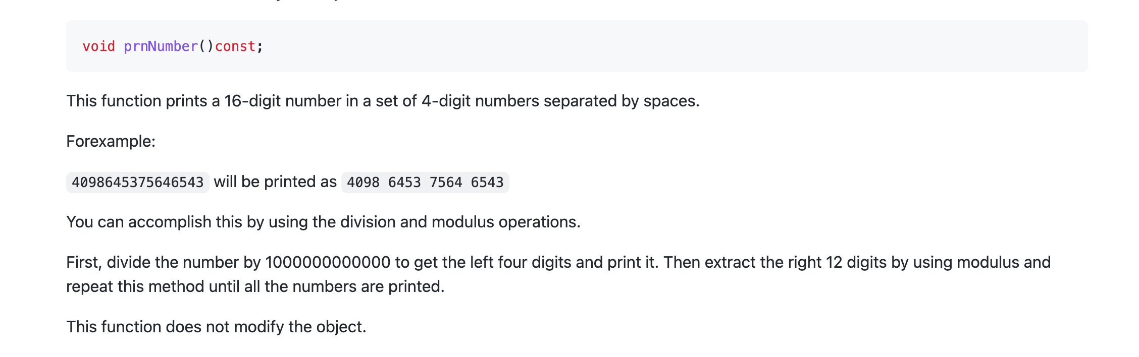 solved-this-function-prints-a-16-digit-number-in-a-set-of-4-chegg