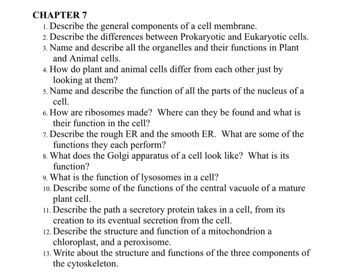 Solved CHAPTER 1 . Define Biology 2. Identify all the | Chegg.com