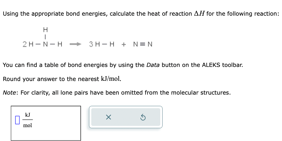 Solved Using The Appropriate Bond Energies, Calculate The | Chegg.com