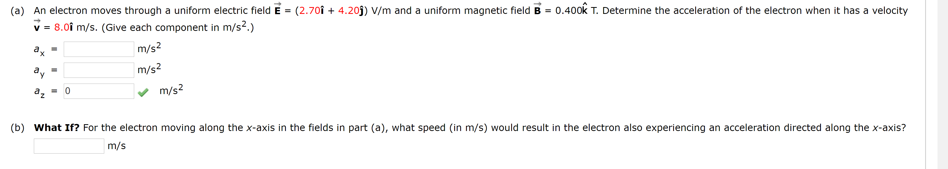 Solved (a) An Electron Moves Through A Uniform Electric | Chegg.com