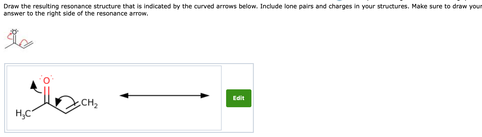 Solved Draw the curved arrows and the resulting resonance | Chegg.com
