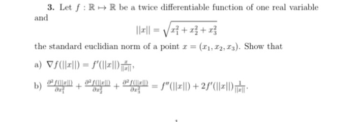 Solved 3. Let f : R → R be a twice differentiable function | Chegg.com